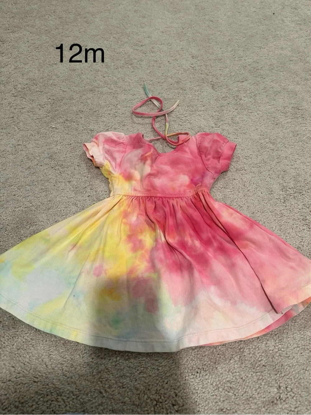 Well Dressed Wolf Tie-Dye Pink & Yellow Play Dress